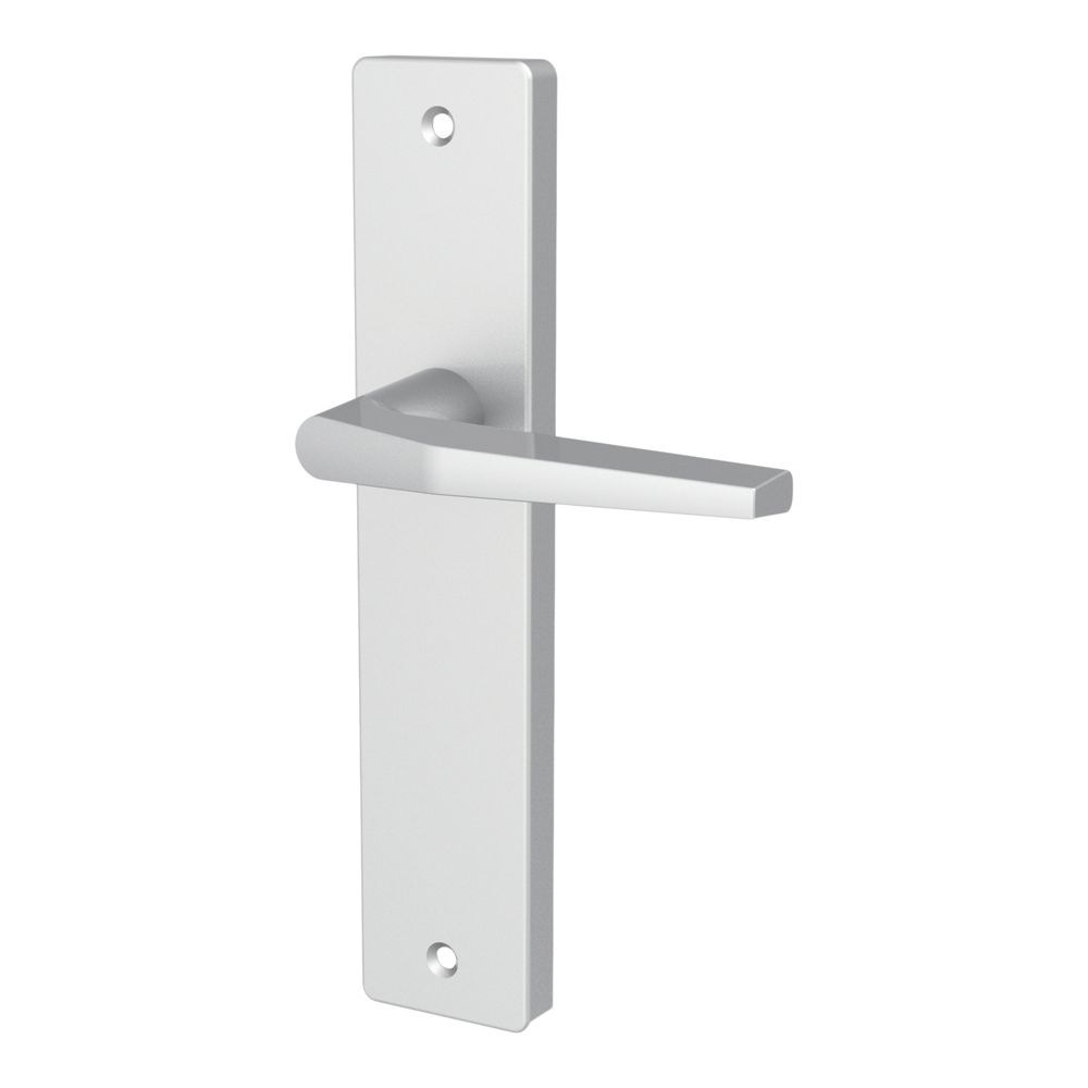   Jeu de poignées de porte argent satiné 