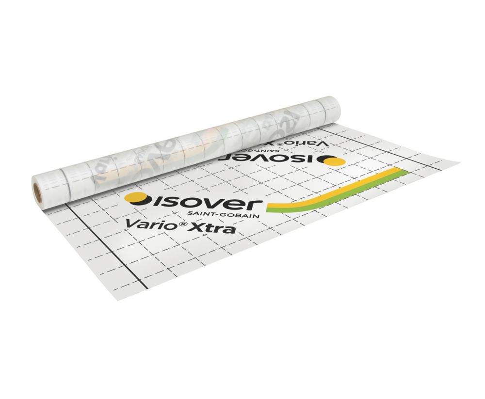Membrane polymère Isover Vario Xtra 40m x 1,5m blanche et imprimée