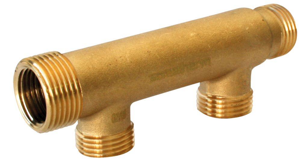 Collecteur sanitaire à 2 ports, adaptateur à compression en laiton Fixoconnect 20/27 - 3/4 x 15/21 - 1/2"