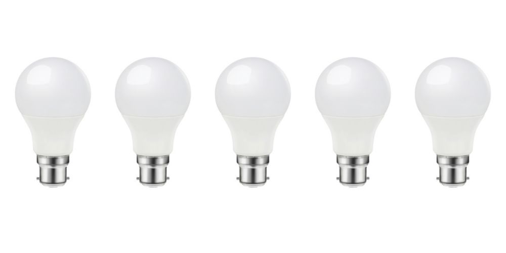 Lot de 5 ampoules LED LAP B22 A60 806lm 7,3W