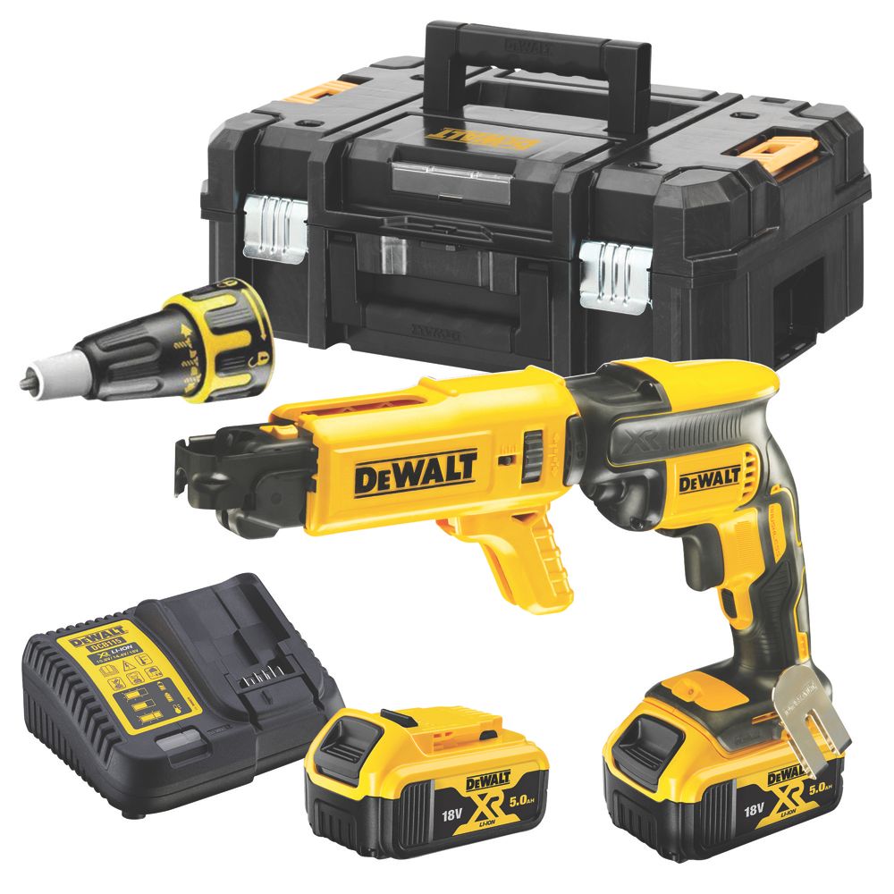 Visseuse plaques de plâtre DEWALT DCF620P2K + Chargeur pour vis à