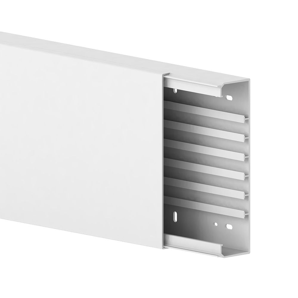 Goulotte blanche en plastique GGK 230mm x 62mm x 1,3m 