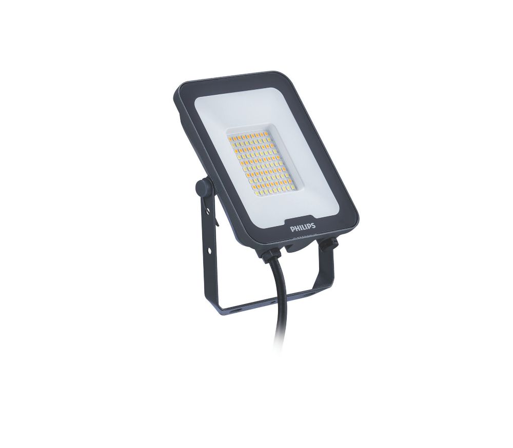 Projecteur LED intérieur et extérieur noir Philips avec détecteur IP65 1200lm