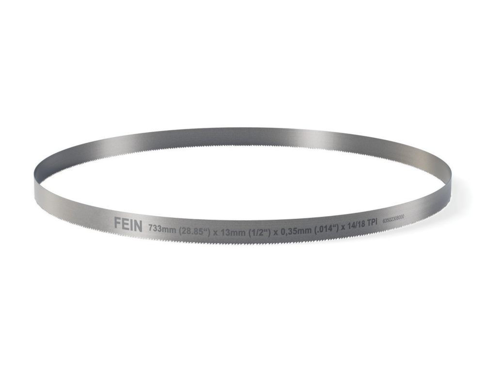 Lame de scie à ruban multimatériaux 10/14 dents 733 mm x 0,35 mm x 13 mm BIM 733 T10 MS Fein  