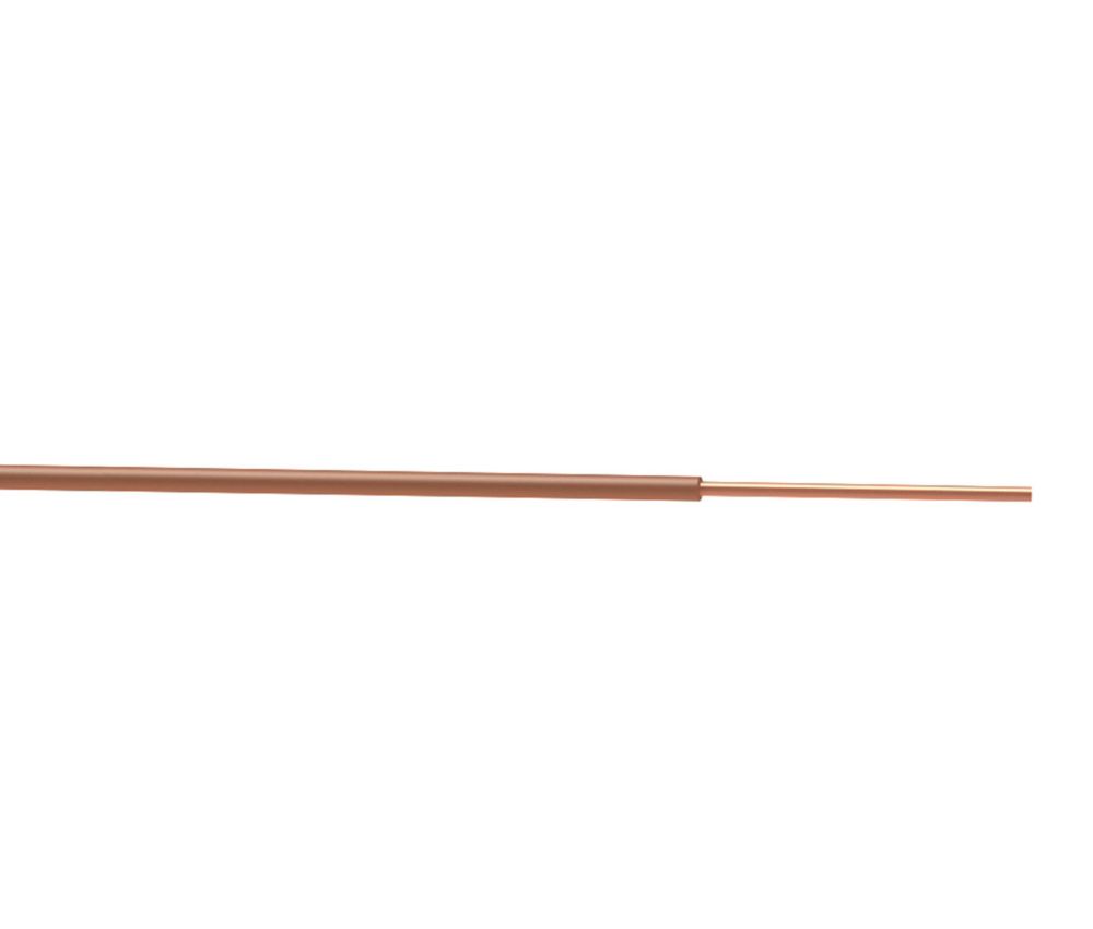 Fil électrique rigide H07VU 2,5mm² Marron  - Touret de 100m