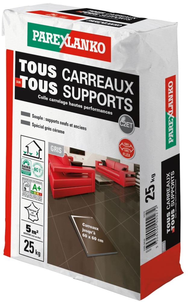 Colle carrelage tous carreaux tous supports Parexlanko 25kg
