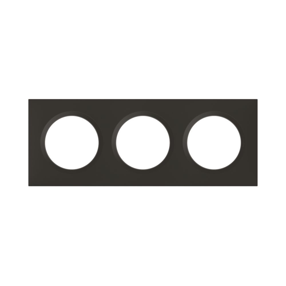 Obturateur à montage en saillie 3 modules Legrand Dooxie noir 