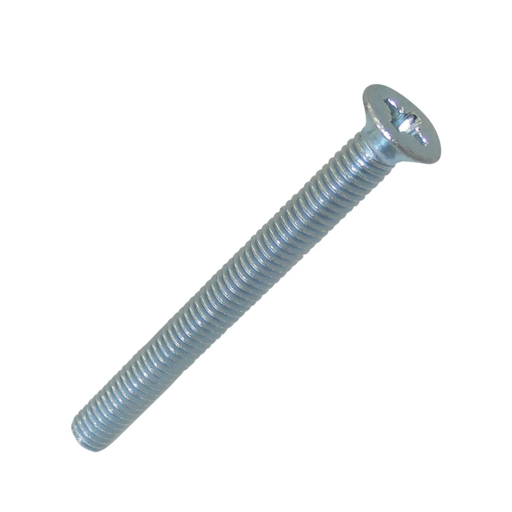 25 vis à métaux fraisées zinguées brillantes Easyfix M4 x 40mm