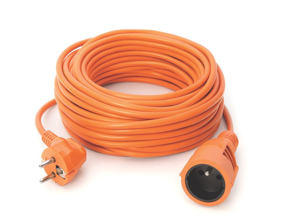 Rallonge d'extérieur 1,5mm² 10A GAO 1 prise orange 25m