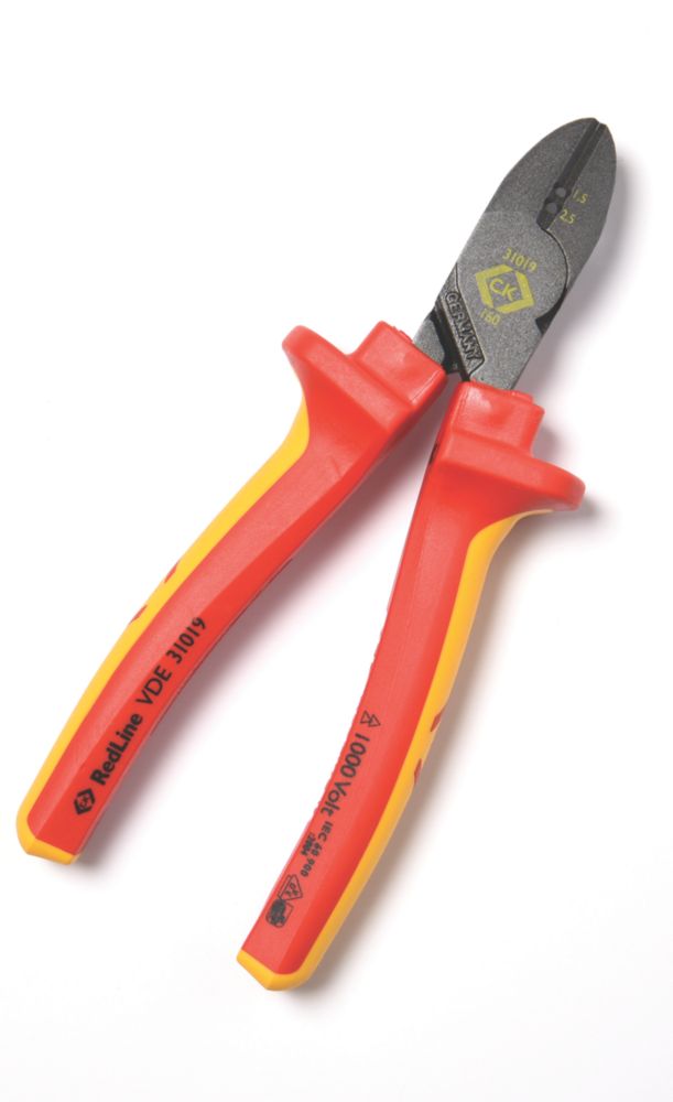 Pince coupante latérale C.K VDE Redline avec encoches 160 mm
