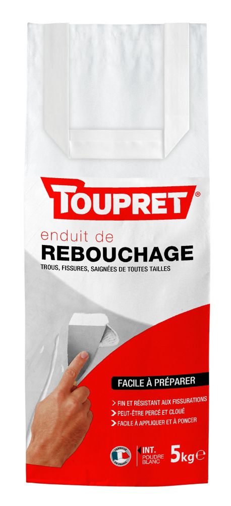 Enduit de rebouchage en poudre Toupret 5kg