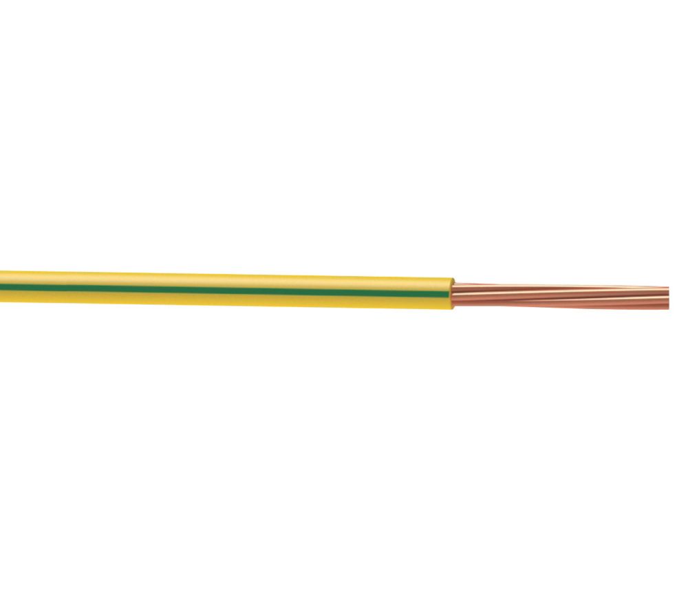 Fil électrique HO7V-R 1x6 mm² 10m Vert/Jaune