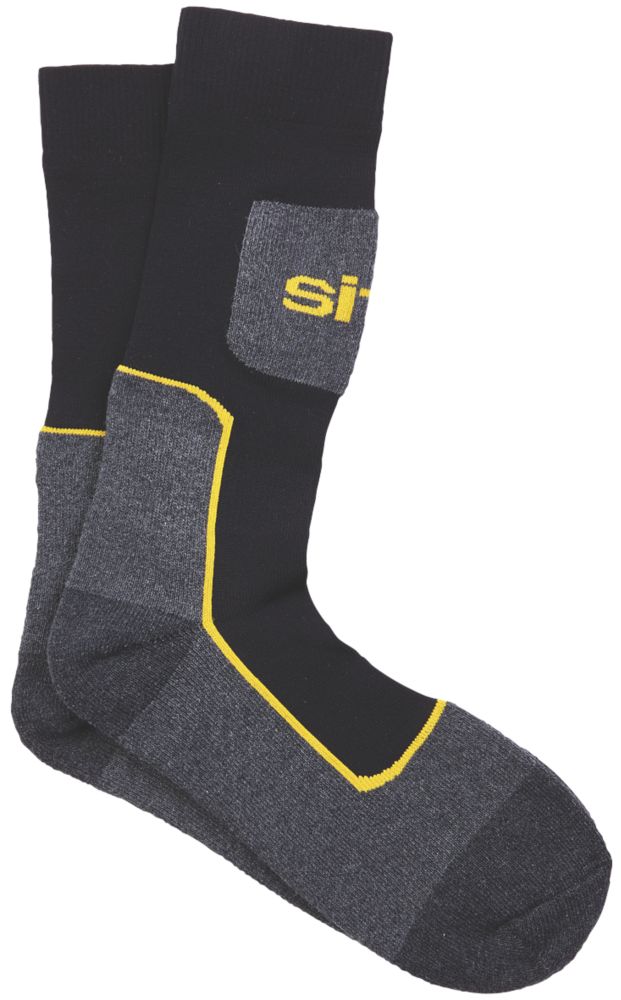 Chaussettes de travail Site Comfort noires / grises taille 41-46