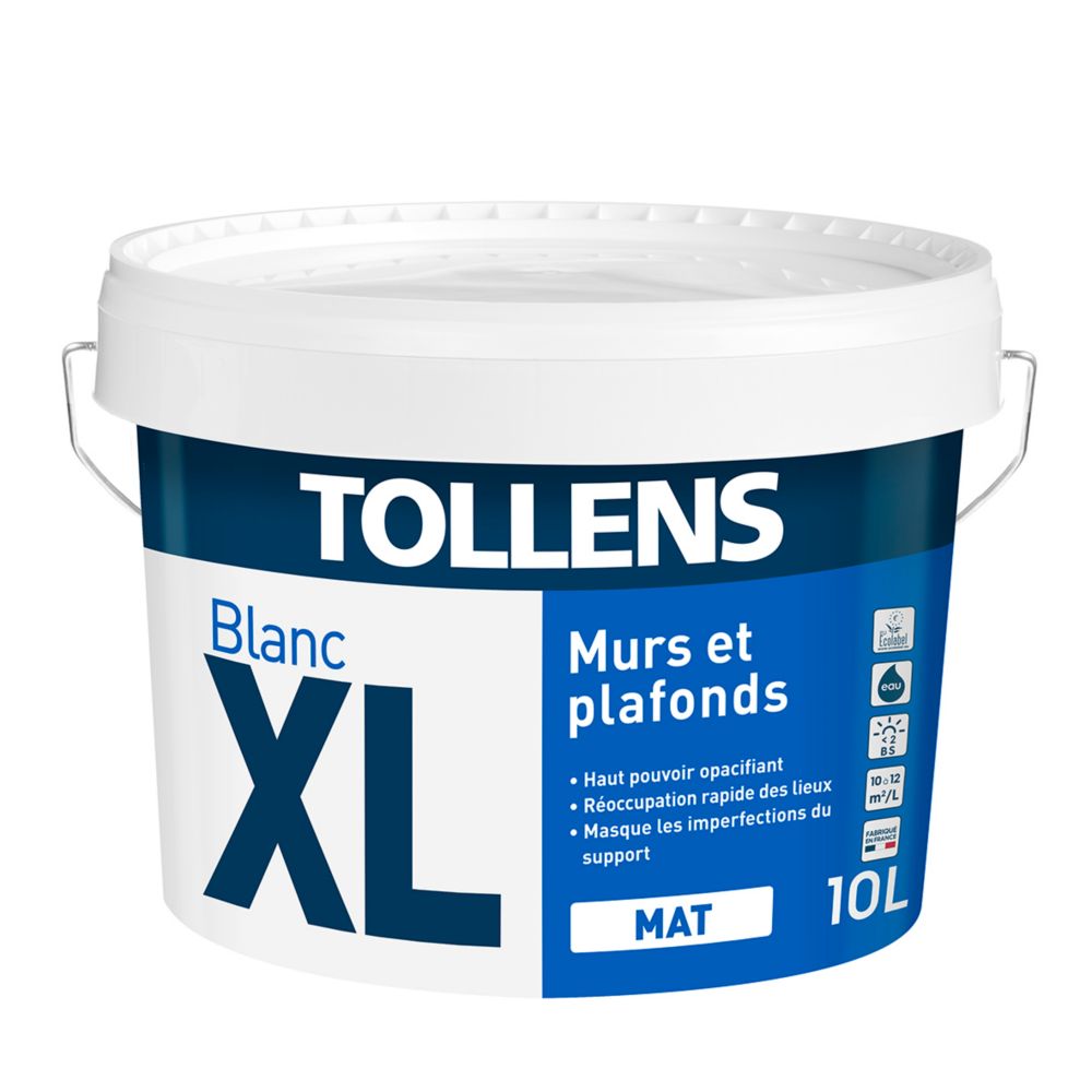 Peinture acrylique blanche Mat Tollens 10L