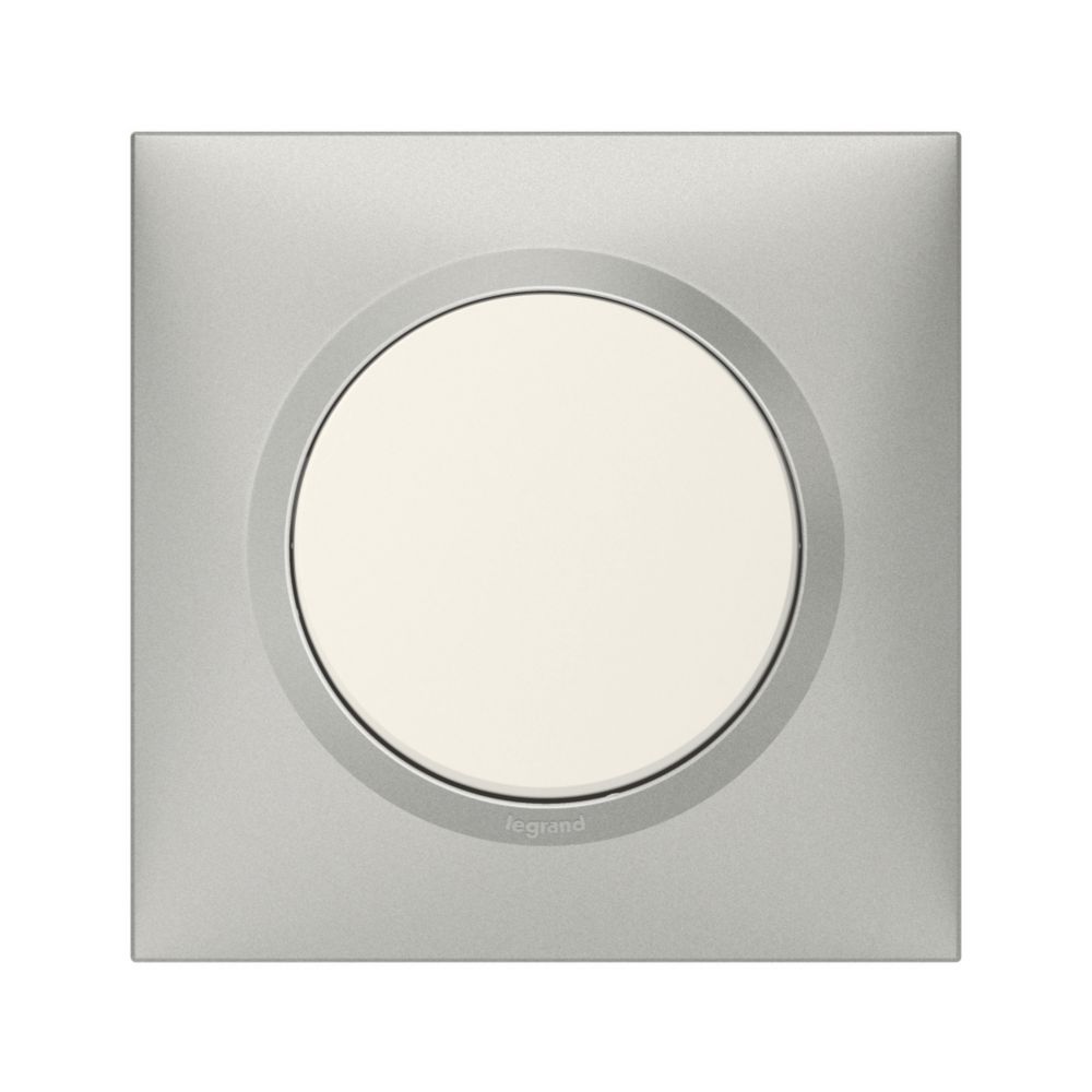 Plaque de finition 1 poste Dooxie aluminium Legrand