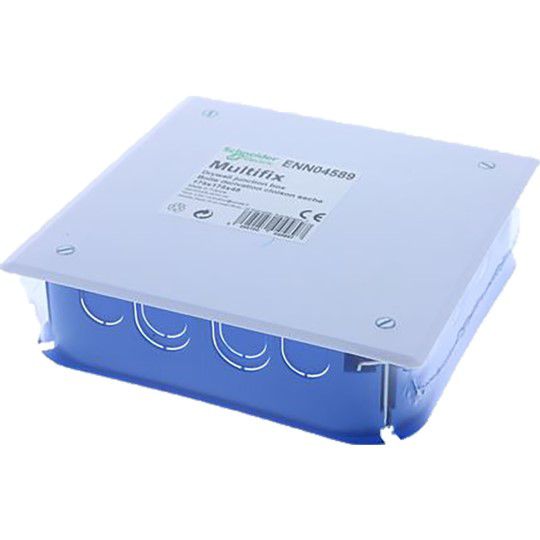 Boite de dérivation carrée encastrée cloison sèche 175x175x45 Multifix Schneider