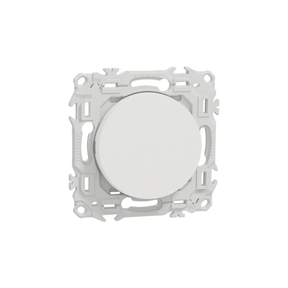 Va-et-vient ou poussoir 1 poste Schneider Electric Odace blanc