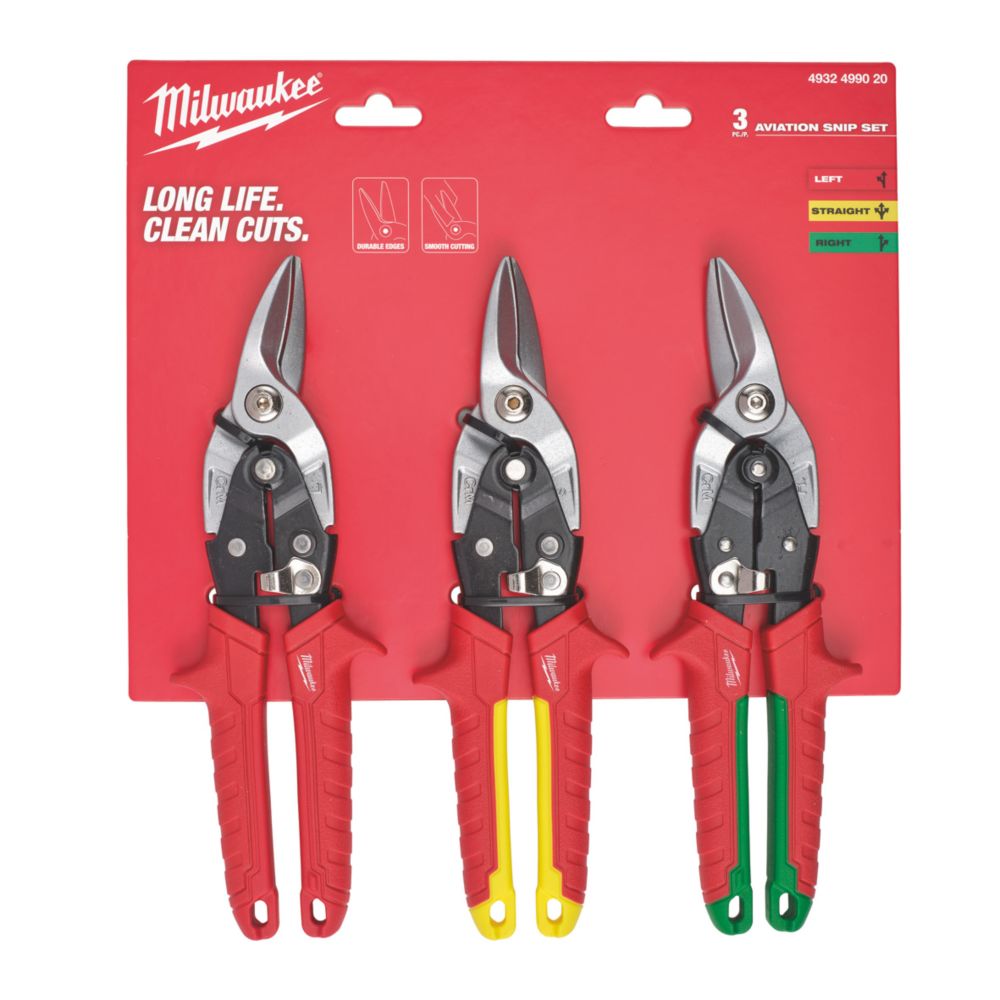 3 cisailles d'aviation mixtes 25,1 cm Milwaukee 4932499020 
