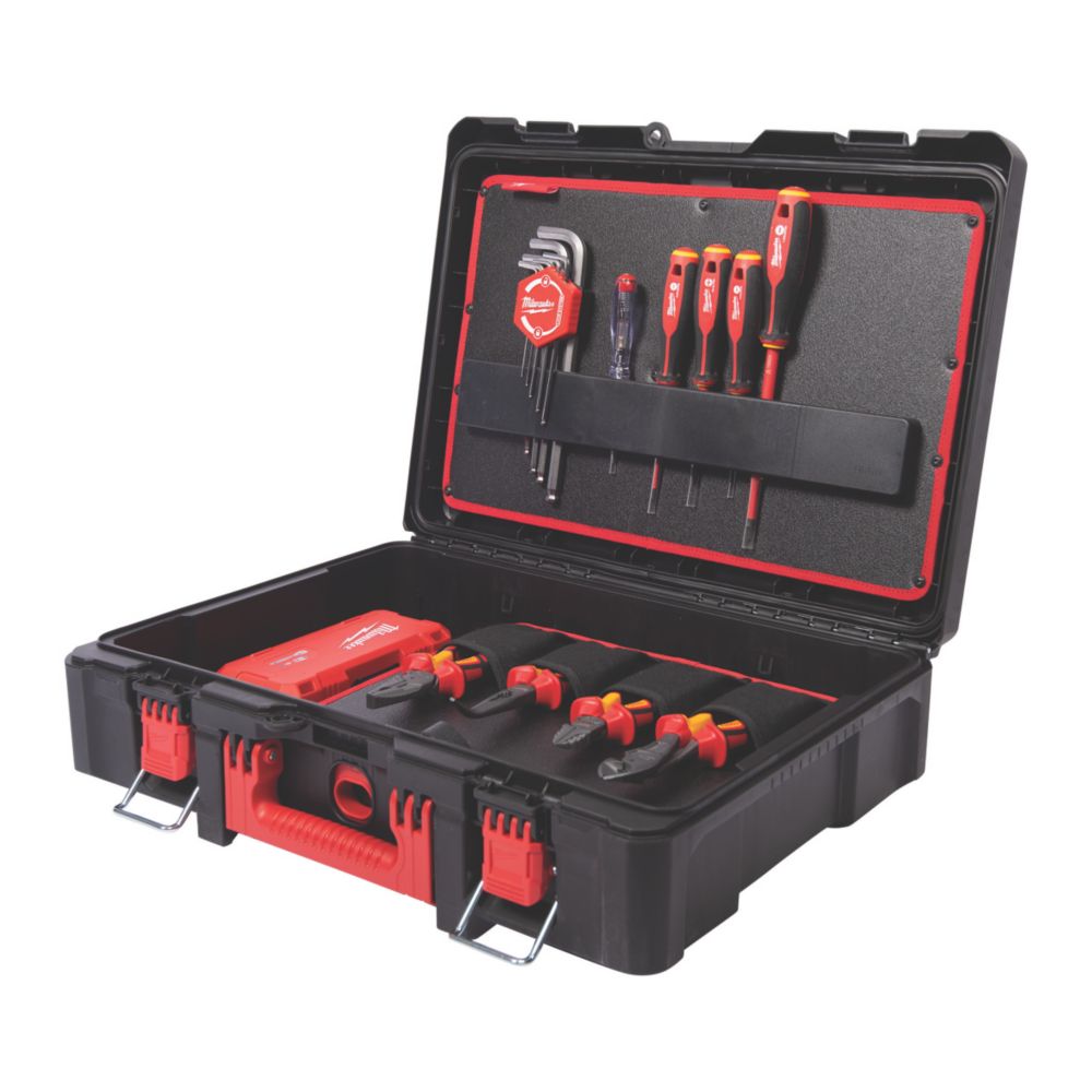 Kit d'outils électriciens Milwaukee Packout 62 pièces