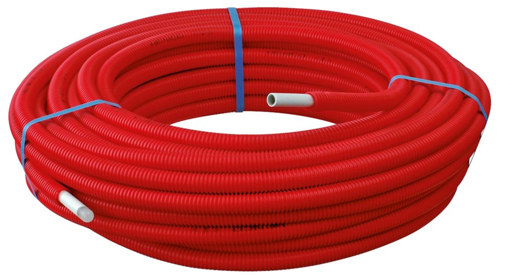Tube multicouche gainé rouge 16mm x 50m Fixoconnect