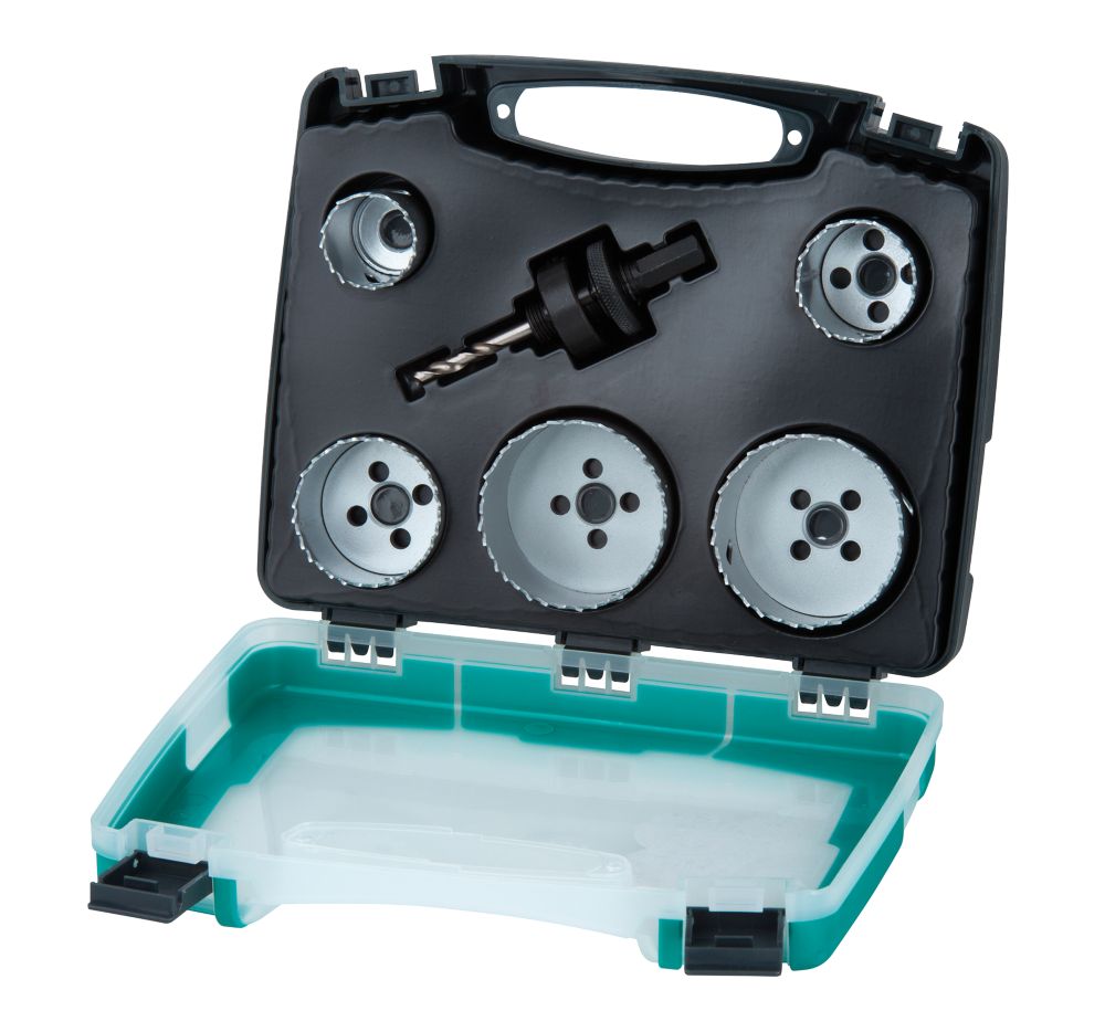 Coffret de 6 scies cloches BIM "Plomberie" multi-matériaux Wolfcraft