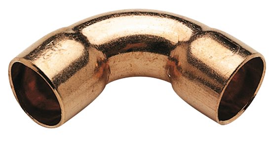 Coude égal 90° cuivre à souder grand rayon femelle 22mm Pronorm, lot de 10