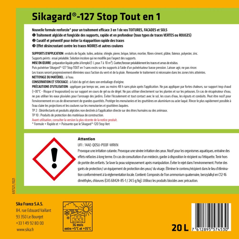 L'avis de Gilles sur le Sikagard® -120 Stop vert 