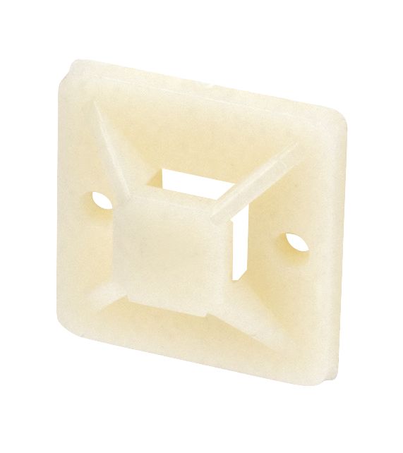 100 embases adhésives bidirectionnelles naturel 20 x 19 mm