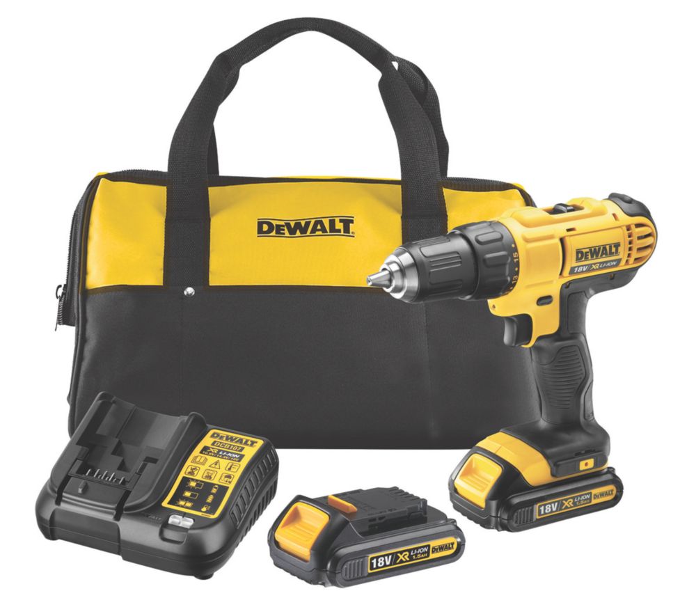 Perceuse visseuse sans fil Dewalt DCD771S2 18V-2x1,5Ah