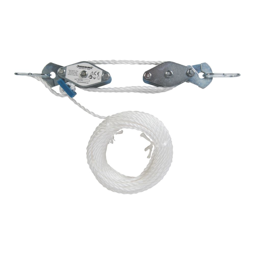 Jeu de poulies pour câbles Silverline 180kg