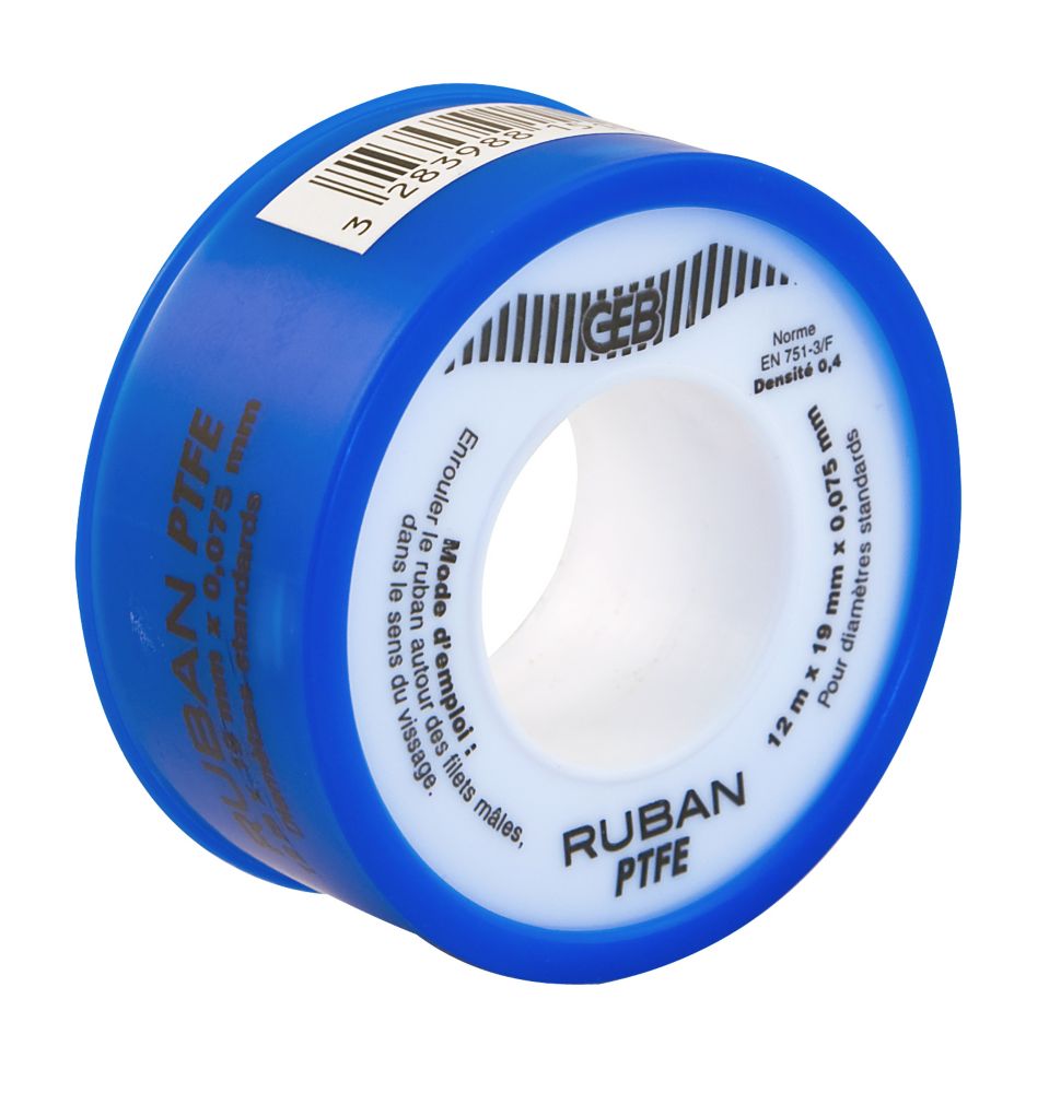 Téflon en ruban PTFE 12mx12mm - GEB 815192 Plomberie et quincaillerie