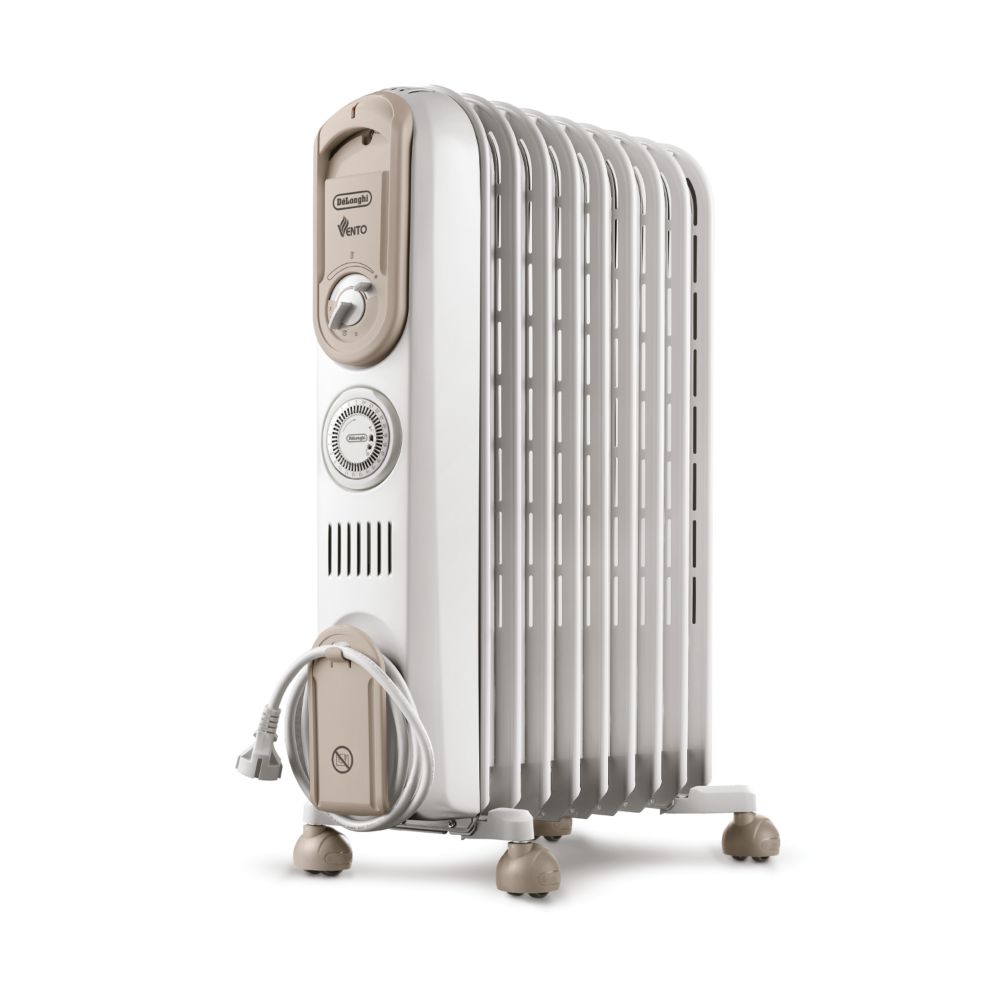  Radiateur à bain d'huile mobile DeLonghi Vento V550918T.WB 1 800W 640mm x 140mm blanc 