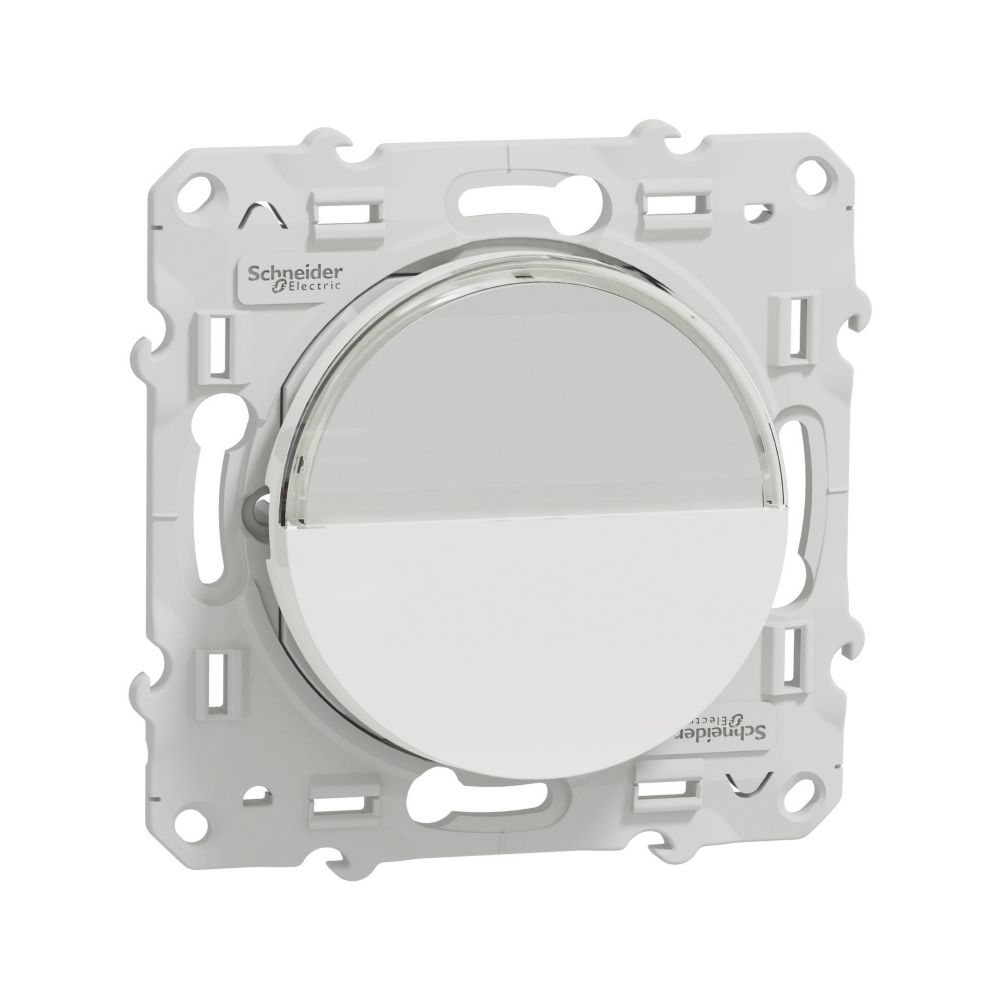 Poussoir porte étiquette 1 poste Odace Blanc Schneider