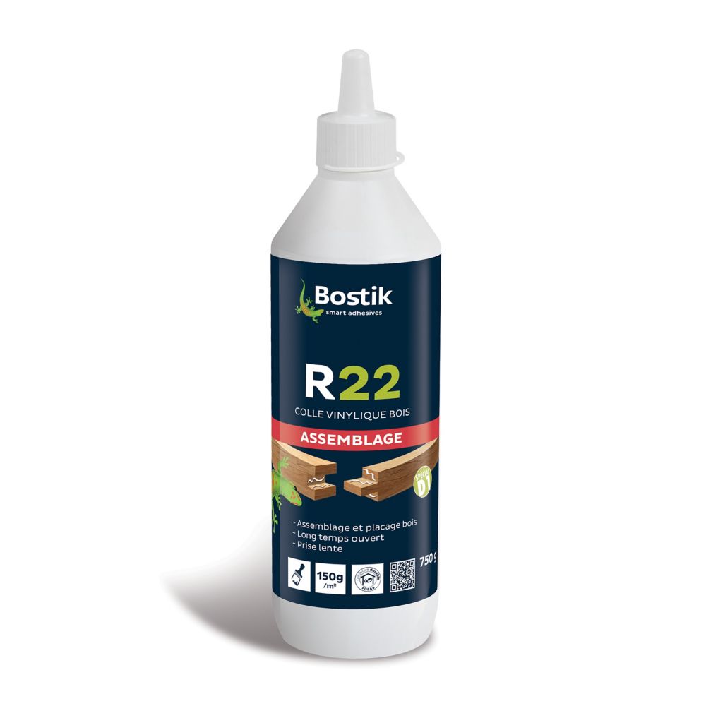Colle à bois à prise lente D1 750g Bostik