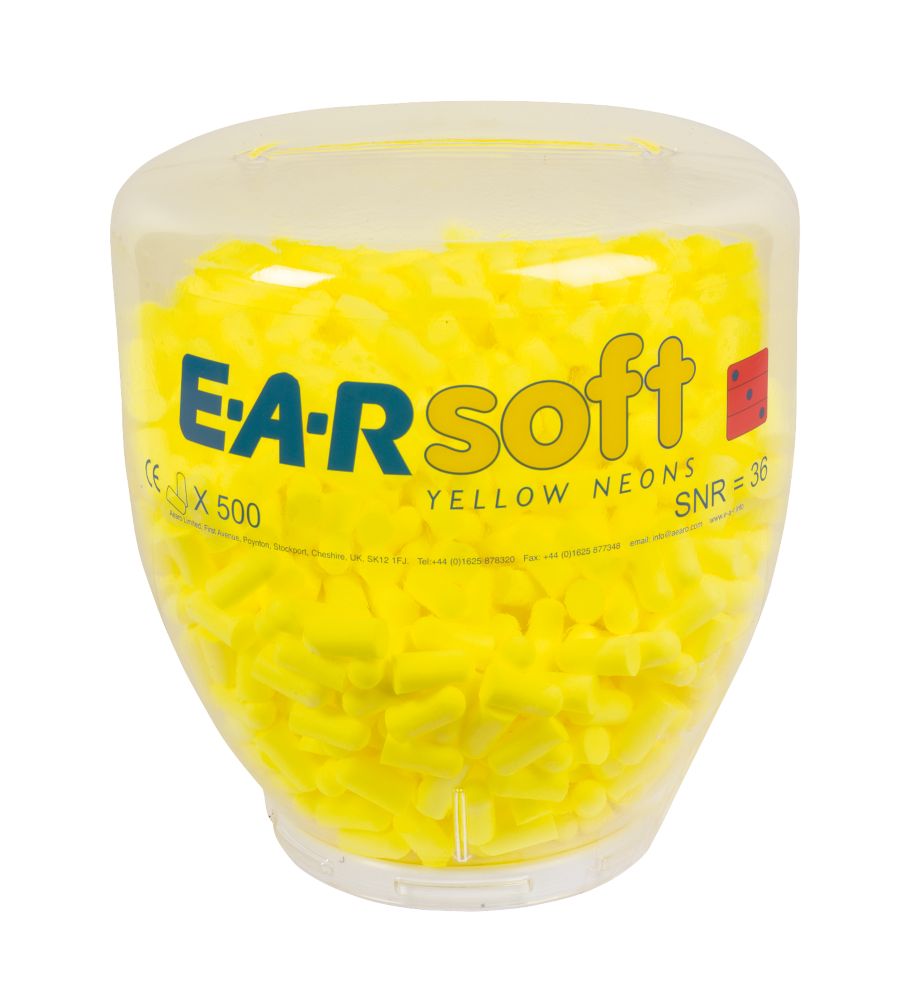 Réservoir de recharge de bouchons d'oreille 36dB 3M EAR Soft Neons 500 paires