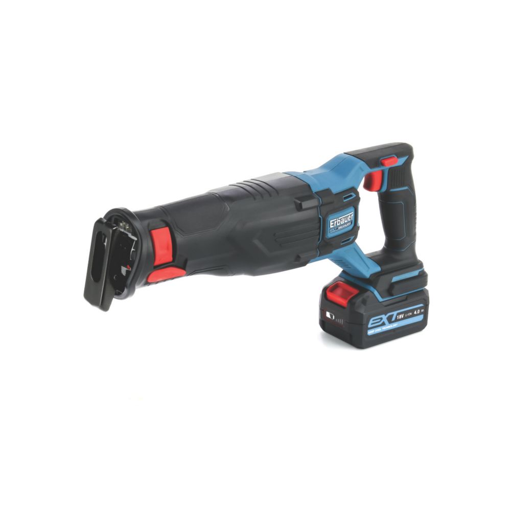 Scie sabre sans fil brushless Erbauer ERS18-Li 18V Li-ion EXT 1 x 4Ah