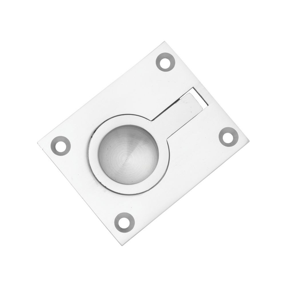 Poignée encastrée avec anneau de prise Carlisle Brass 63mm en chrome poli 