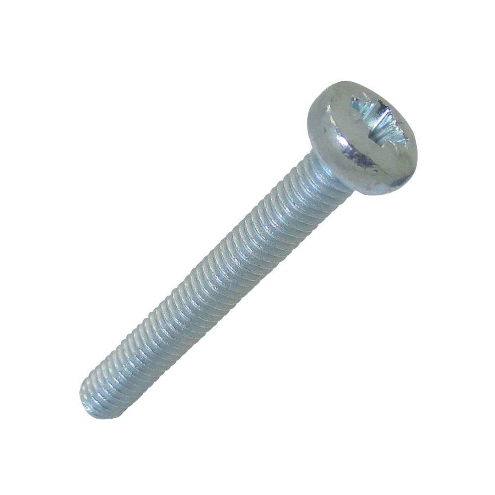25 vis à métaux à tête cylindrique zinguées brillantes Easyfix M4 x 30mm