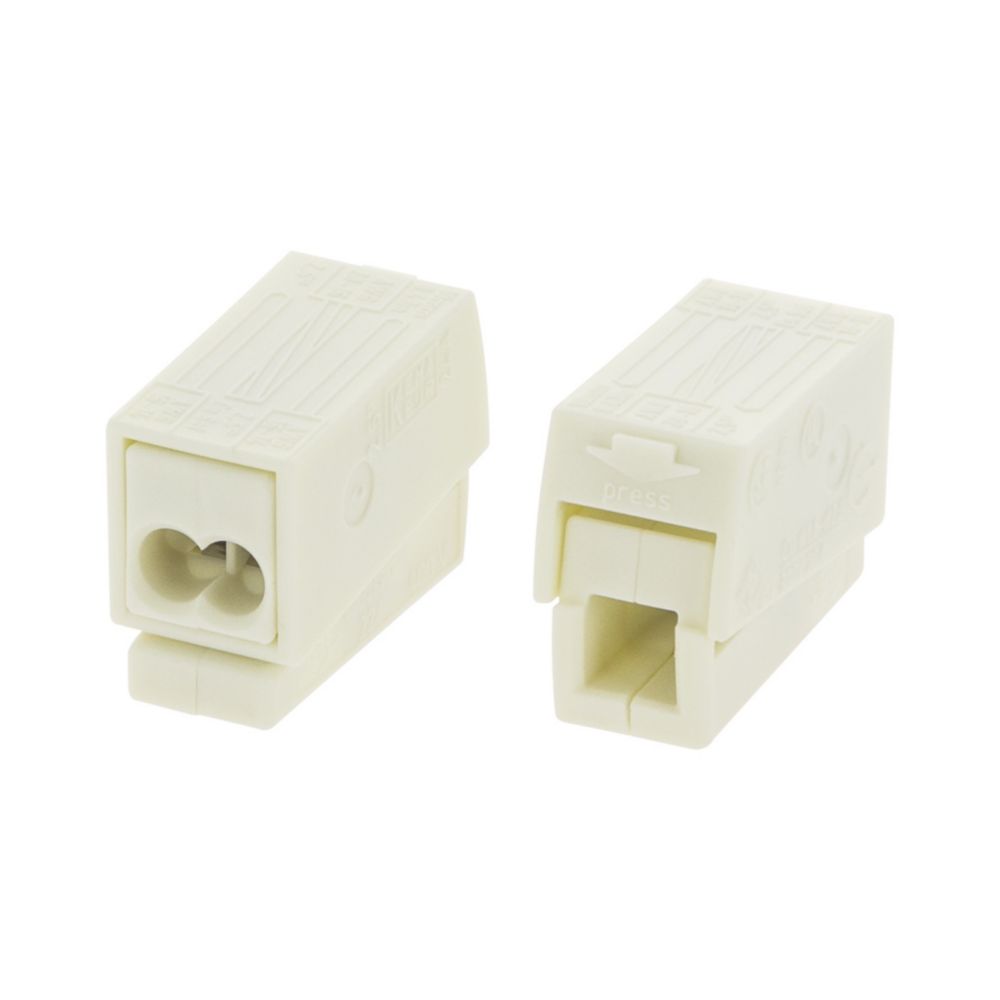 Connecteurs à poussoir 2 entrées 24A Capri pour fil flexible/rigide, lot de 100