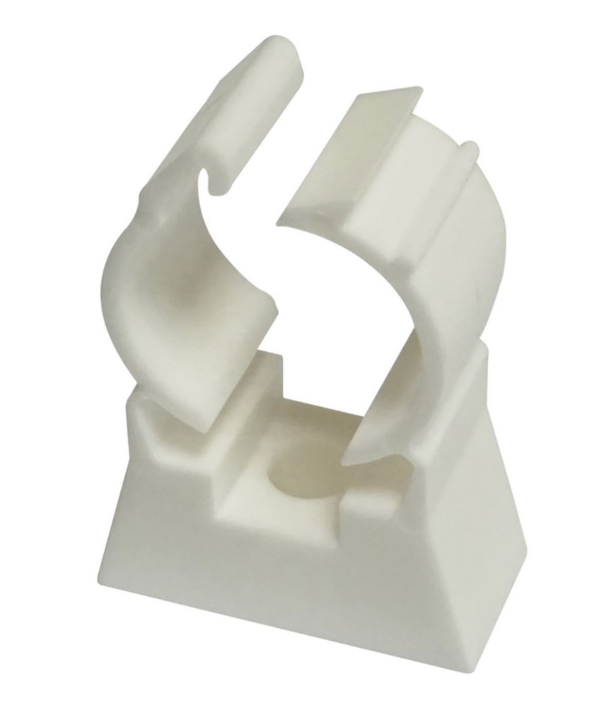 Fixation de tube simple ING Fixation Tub-Ring 20mm blanc, 100 pièces