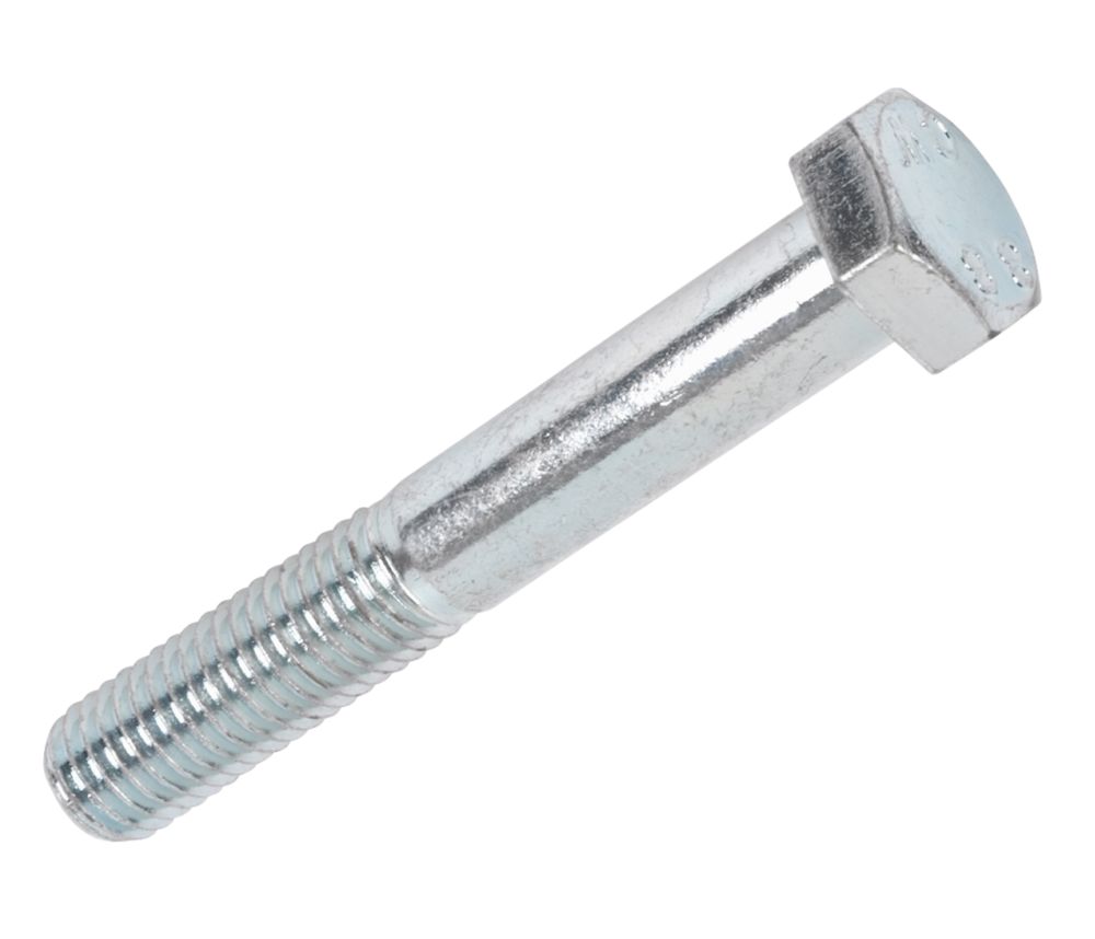 Vis à métaux en acier à tête hexagonale à haute résistance zingué brillant Easyfix M12 x 80mm, lot de 50