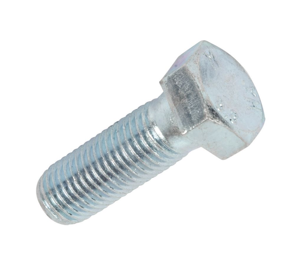Vis à métaux en acier à tête hexagonale à haute résistance zingué brillant Easyfix M16 x 60mm, lot de 25
