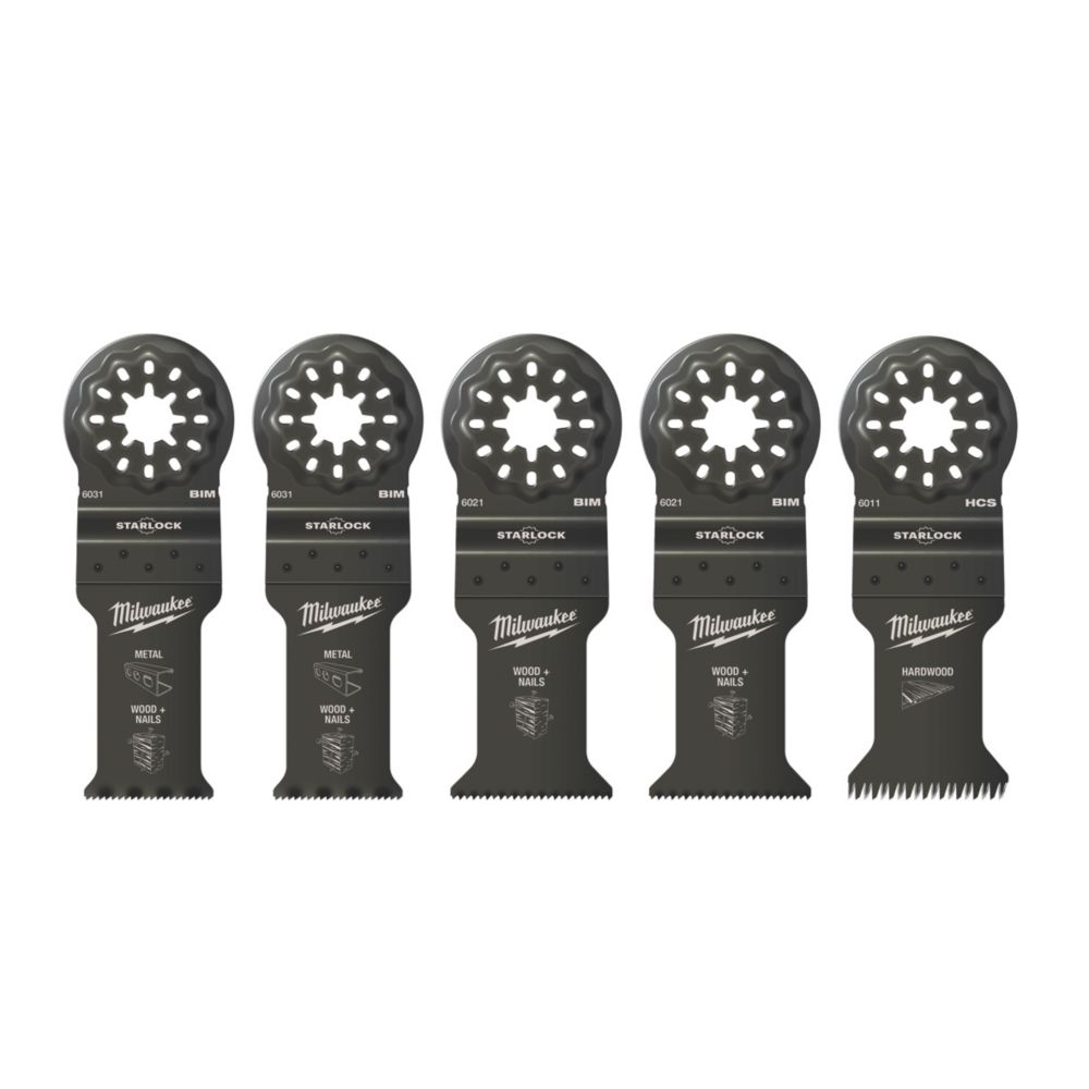 Jeu de 5 lames de coupe plongeante multi-matériaux Milwaukee 48906115