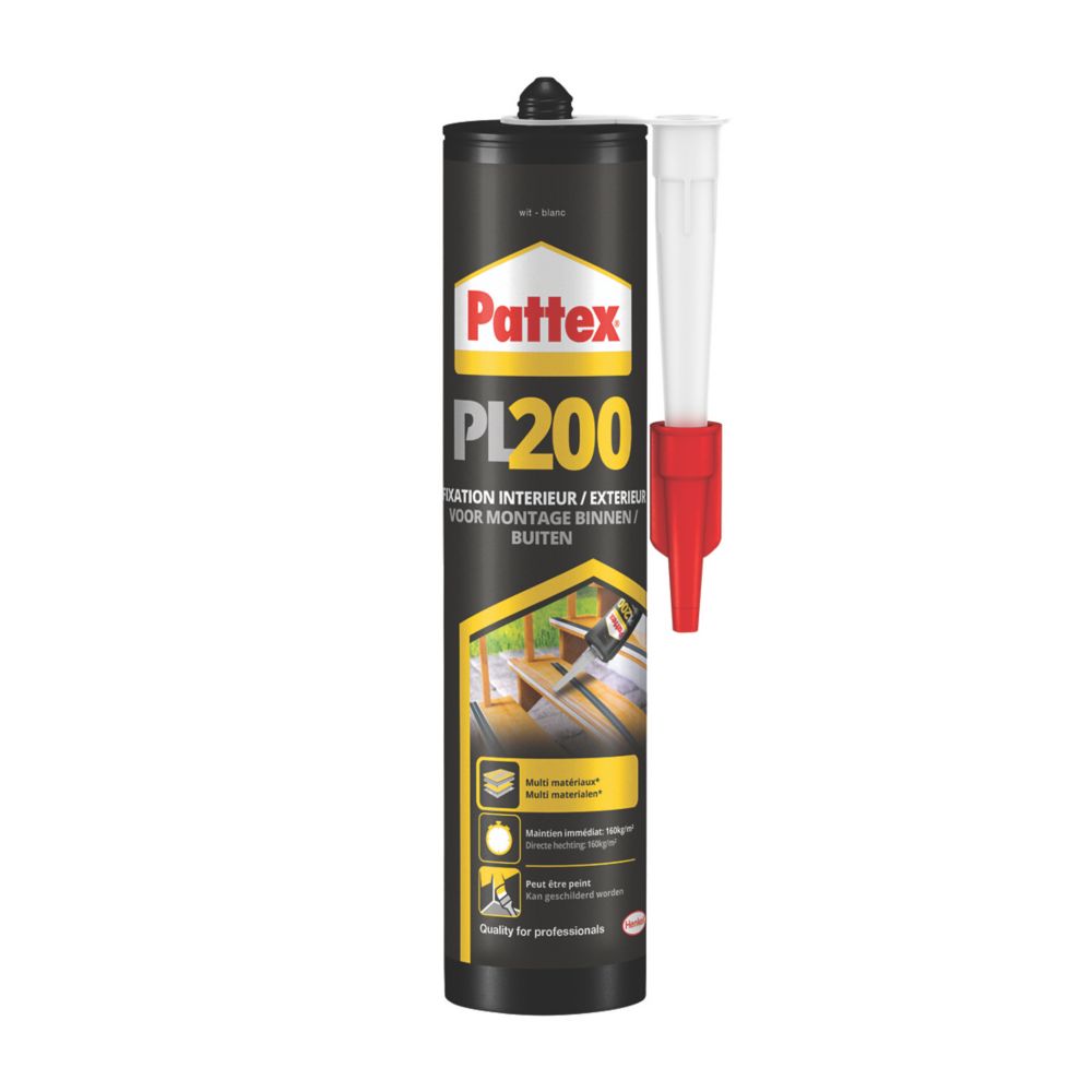 PATTEX Colle Fixation PL200 Blanc Cartouche 480g
