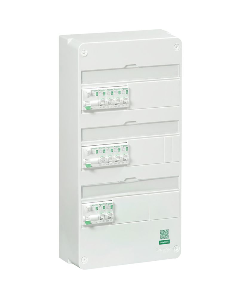 Tableau électrique pré-équipé 3 rangées 13 modules Resi9 Schneider