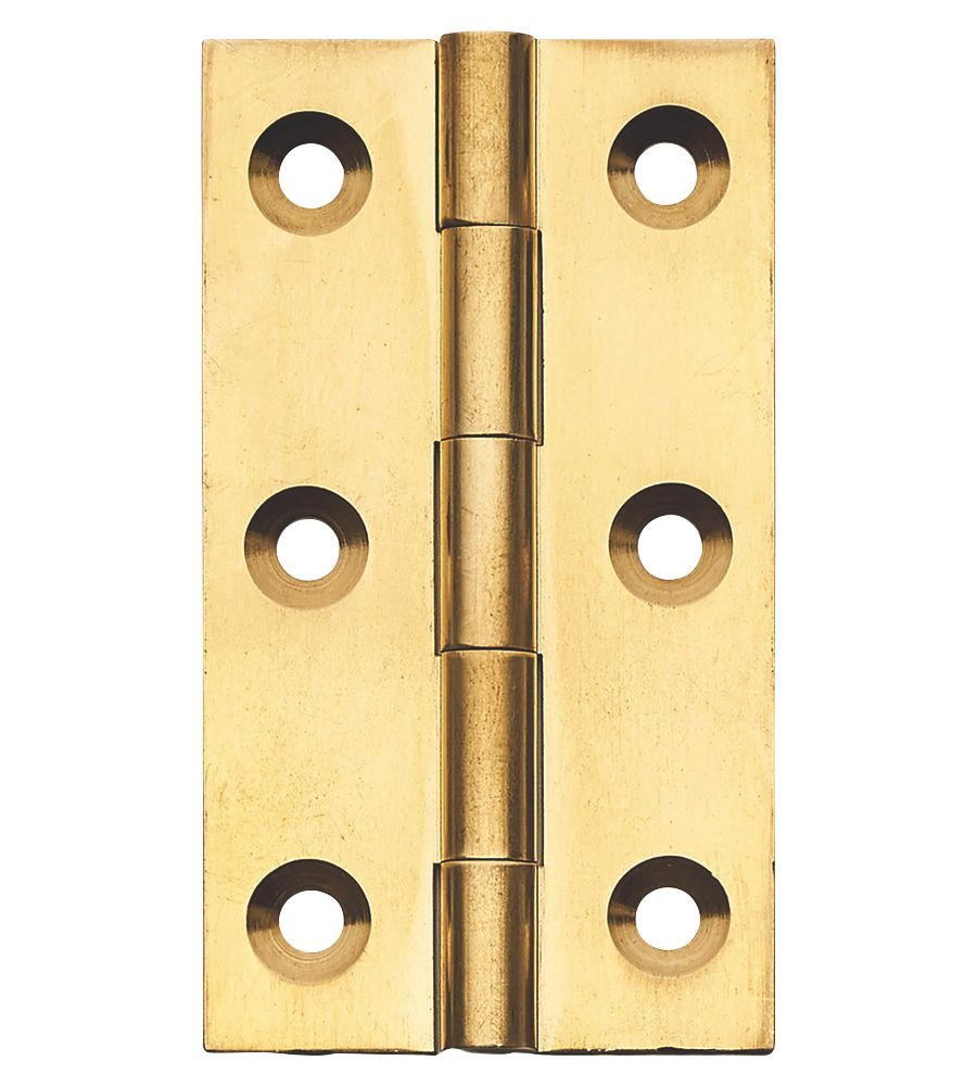  Lot de 2 charnières d'extrémité pleines de couleur naturelle 51 x 29mm 