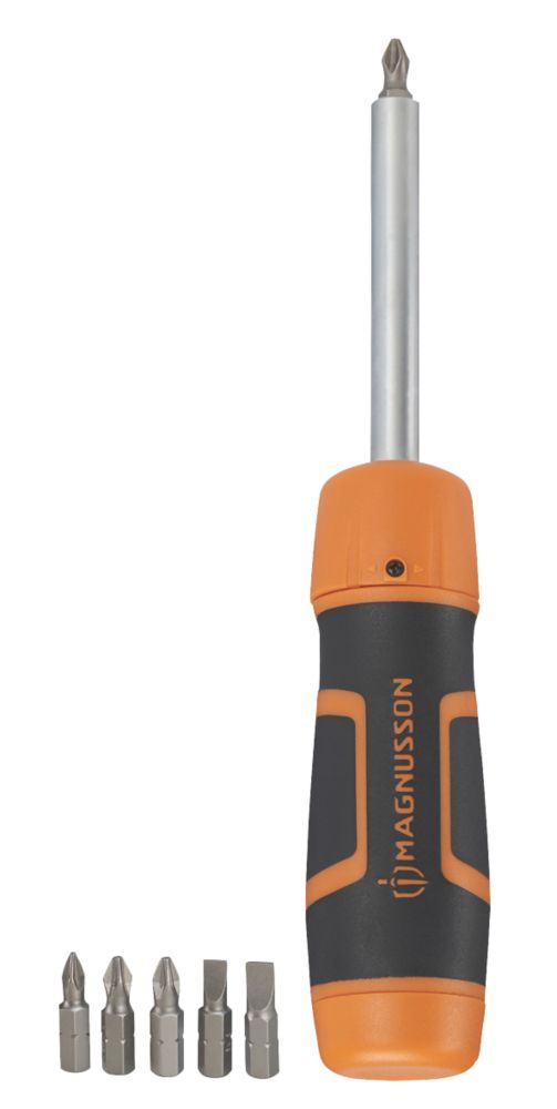 Kit de tournevis à cliquet avec embouts Magnusson 7 pièces