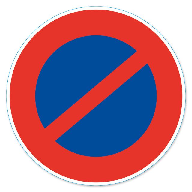 Disque de signalisation "Stationnement interdit" ø28 cm