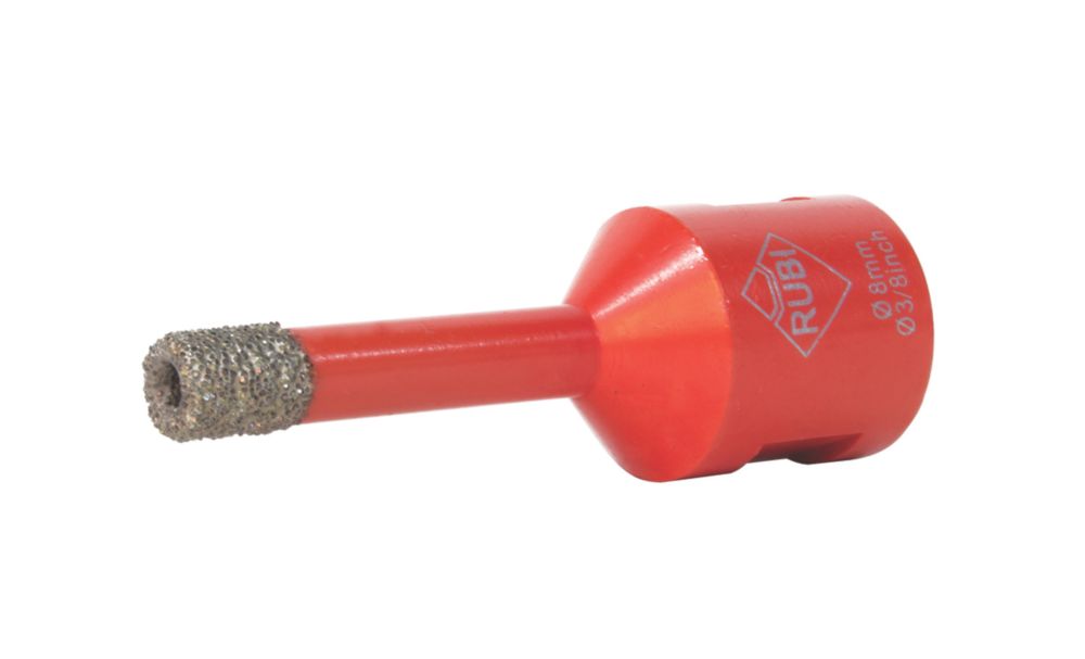 Foret diamant multimatériaux en acier à queue hexagonale Drygres 8mm x 65mm Rubi 