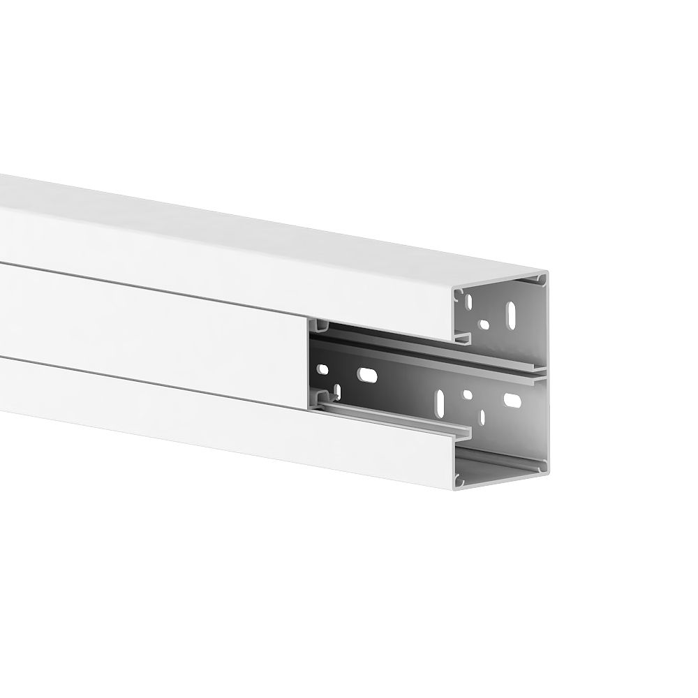 Goulotte blanche en plastique GGK 100mm x 65mm x 2m 